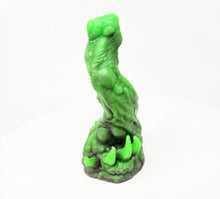 Load image into Gallery viewer, A coated color "Doomstick" tentacle themed adult toy shown from the side on a white background.