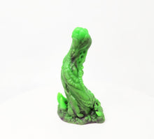 Load image into Gallery viewer, A coated color "Doomstick" tentacle themed adult toy shown from the side on a white background.
