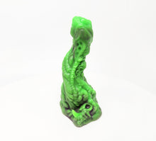 Load image into Gallery viewer, A coated color "Doomstick" tentacle themed adult toy shown from the side on a white background.
