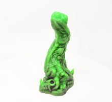 Load image into Gallery viewer, A coated color "Doomstick" tentacle themed adult toy shown from the side on a white background.