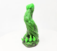 Load image into Gallery viewer, A coated color "Doomstick" tentacle themed adult toy shown from the side on a white background.