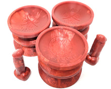 Load image into Gallery viewer, Three King Noire Double-Sided Suction Cups arranged in a heart shape with two mini charm King Noire insertable toys on a white background