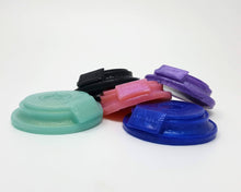 Load image into Gallery viewer, Five silicone density sample shapes from Lust Arts in a range of colors