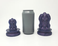 Load image into Gallery viewer, Medium size Thruster handle and a Large size Thruster handle on Epic suction base sizes next to a soda can for scale on a white background