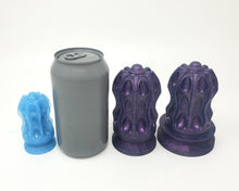 Load image into Gallery viewer, Thruster suction cup handles in sizes Medium/Medium, Large/Large, and Large/Epic next to a soda can for scale on a white background