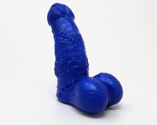 Load image into Gallery viewer, Frank's Monster Frankenstein-themed fantasy dildo from Lust Arts in Blue, standing up