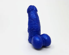 Load image into Gallery viewer, Frank's Monster Frankenstein-themed fantasy dildo from Lust Arts in Blue, standing up