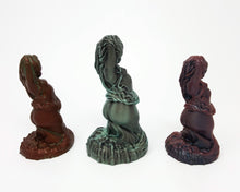 Load image into Gallery viewer, Three of the Mermaid fantasy adult toy designs facing backwards and slightly to the other side from Lust Arts in each of the original colors