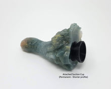 Load image into Gallery viewer, Photo of a Mosswood Dragon fantasy-themed adult toy with an Attached Suction Cup