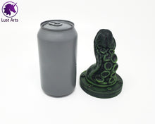 Load image into Gallery viewer, Preview photo rotating around a pre-made Tentacle adult toy next to a standard size soda can for scale