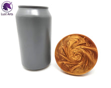 Load image into Gallery viewer, Preview photo showing the base underside of a pre-made Tentacle adult toy next to a standard size soda can for scale