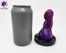 Load image into Gallery viewer, Preview photo rotating around a pre-made Tentacle adult toy next to a standard size soda can for scale