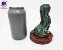 Load image into Gallery viewer, Preview photo rotating around a pre-made Tentacle adult toy next to a standard size soda can for scale