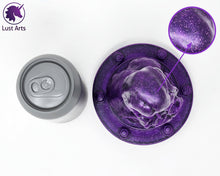 Load image into Gallery viewer, Preview photo above a pre-made Tentacle adult toy next to a standard size soda can for scale. This image has a call out showing the flaw at the tip.