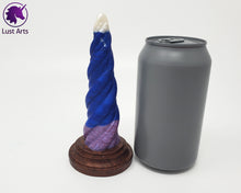 Load image into Gallery viewer, Photo of a Unicorn Horn insertable toy next to a soda can for scale on an off-white background