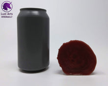 Load image into Gallery viewer, Preview photo showing underside of a pre-made Mermaid adult toy next to a standard size soda can for scale