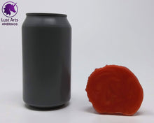 Load image into Gallery viewer, Preview photo of pre-made toy next to a standard size soda can for scale