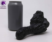 Load image into Gallery viewer, Preview photo of Mosswood Dragon pre-made toy next to a standard size soda can for scale