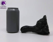 Load image into Gallery viewer, Preview photo of Mosswood Dragon pre-made toy next to a standard size soda can for scale