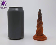 Load image into Gallery viewer, Photo of a Unicorn Horn insertable toy next to a soda can for scale on an off-white background