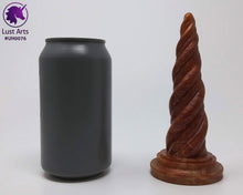 Load image into Gallery viewer, Photo of a Unicorn Horn insertable toy next to a soda can for scale on an off-white background
