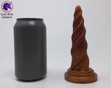 Load image into Gallery viewer, Photo of a Unicorn Horn insertable toy next to a soda can for scale on an off-white background