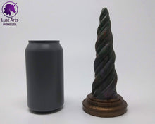 Load image into Gallery viewer, Photo of a Unicorn Horn insertable toy next to a soda can for scale on an off-white background