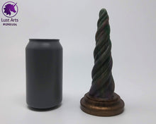 Load image into Gallery viewer, Photo of a Unicorn Horn insertable toy next to a soda can for scale on an off-white background