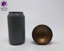 Load image into Gallery viewer, Photo of a Unicorn Horn insertable toy next to a soda can for scale on an off-white background