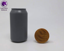 Load image into Gallery viewer, Photo of a Unicorn Horn insertable toy next to a soda can for scale on an off-white background