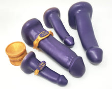 Load image into Gallery viewer, King Noire and FEMDOM collection dual-density insertable toys on a white background