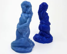 Load image into Gallery viewer, Two Mermaid fantasy adult toys from Lust Arts in blue solid and marble custom color examples
