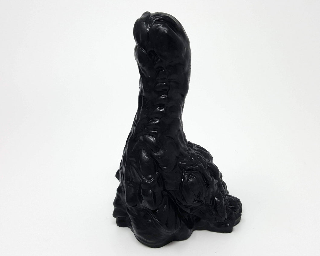 Mosswood Dragon fantasy adult toy in a black color on a while background