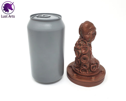 Preview photo rotating around a pre-made Tentacle adult toy next to a standard size soda can for scale
