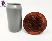 Load image into Gallery viewer, Preview photo showing the base underside of a pre-made Tentacle adult toy next to a standard size soda can for scale
