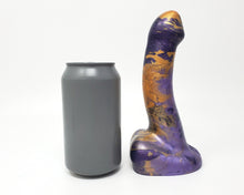 Load image into Gallery viewer, Side view of a Countess Royal Fetish FEMDOM insertable adult toy on a white background with a soda can for scale
