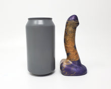 Load image into Gallery viewer, Side view of a Lady Royal Fetish FEMDOM insertable adult toy on a white background with a soda can for scale
